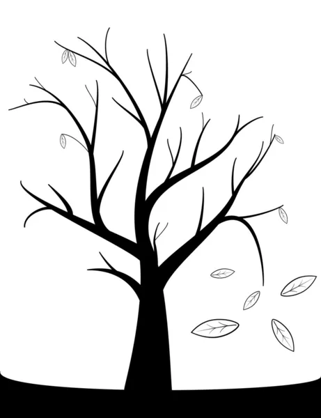 Fa őszi levelek — Stock Vector