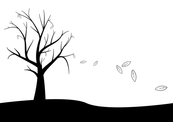 Δέντρο με την πτώση των φύλλων — Διανυσματικό Αρχείο