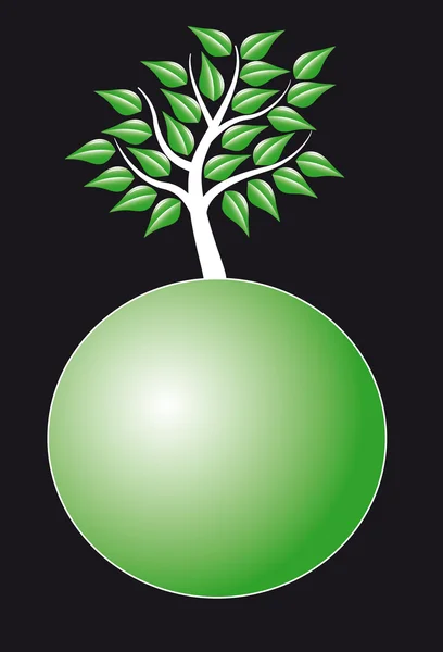 Drzewo nad Zielona Kula — Wektor stockowy