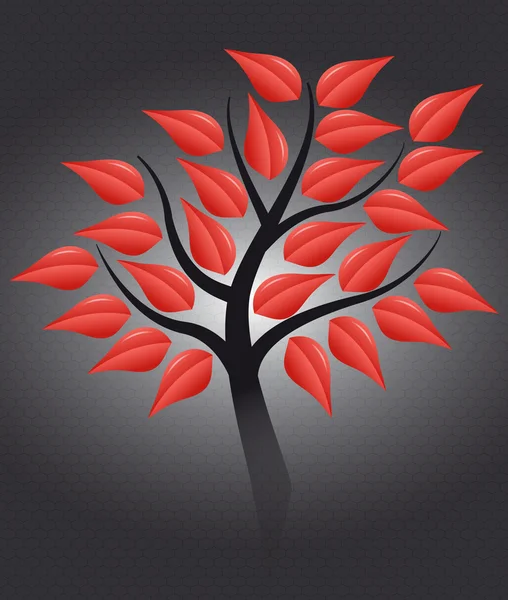 Arbre rouge — Image vectorielle