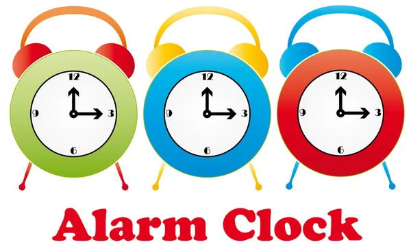 Alarma reloj color — Vector de stock