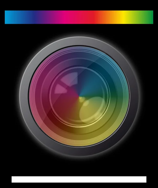 Lente de cámara con efecto espectro — Archivo Imágenes Vectoriales