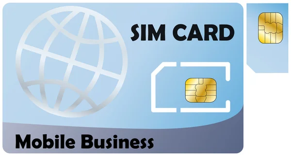Carte SIM bleue — Image vectorielle