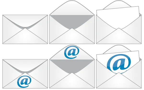 Ange e-post med på symbolen — Stock vektor