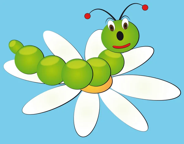 Illustration de la larve de dessin animé — Image vectorielle