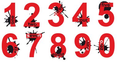 set numbers clipart