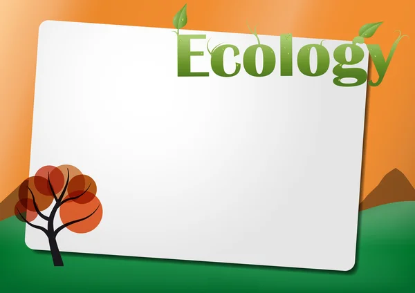 Ökológia szöveg lap — Stock Vector
