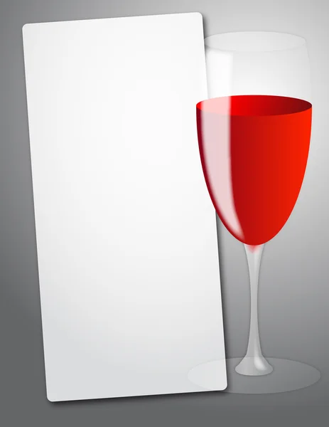 Sklenice na víno list — Stockový vektor