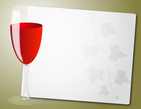 Hoja de vidrio de vino — Archivo Imágenes Vectoriales