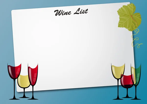 Wine glass sheet — Stock Vector