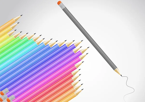 Conjunto de lápis de cor —  Vetores de Stock