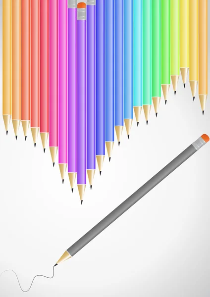 Набор цветных карандашей — стоковый вектор