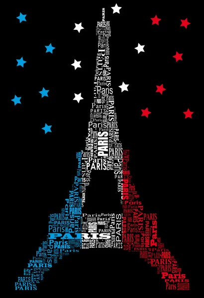 Tour Eiffel bei Nacht — Stockvektor