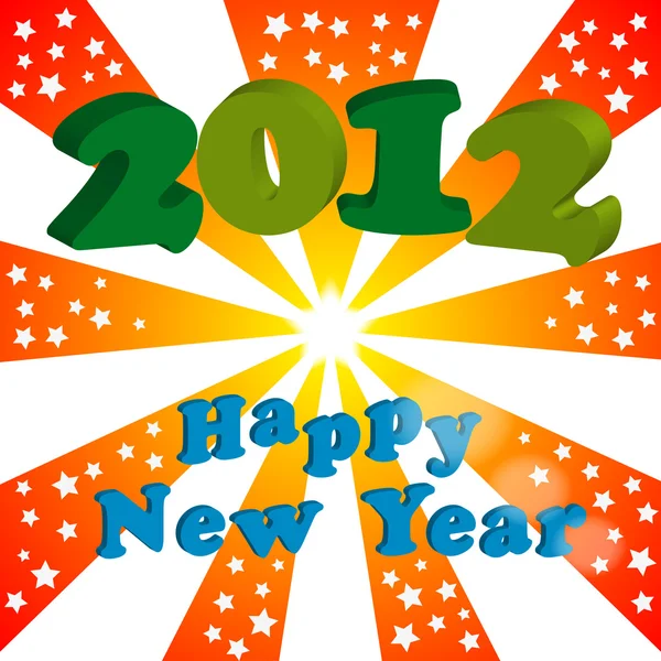 2012 feliz año nuevo — Vector de stock