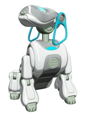 Robot Dog Sitting clipart