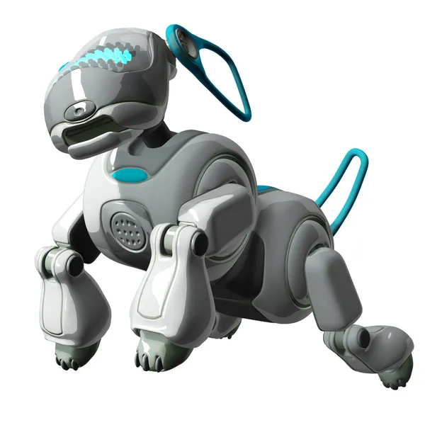 Pies robot skoki — Zdjęcie stockowe