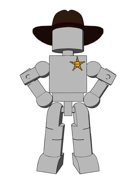 Block Figure Sheriff — Stock Photo, Image