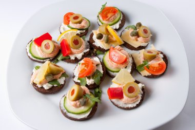 Healthy canapes clipart