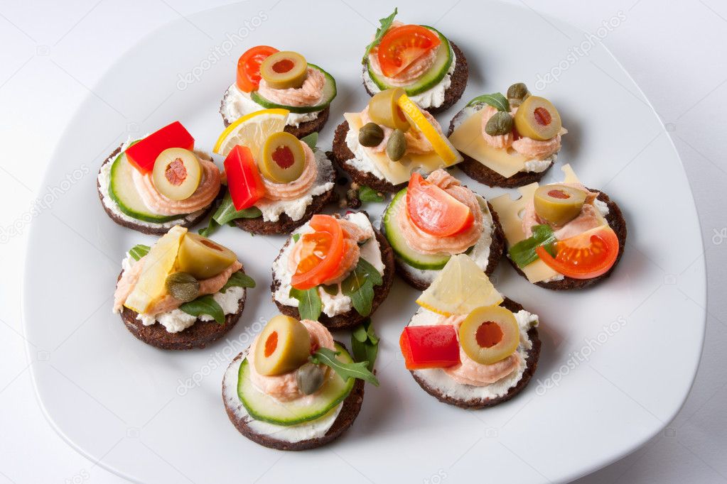 Healthy canapes