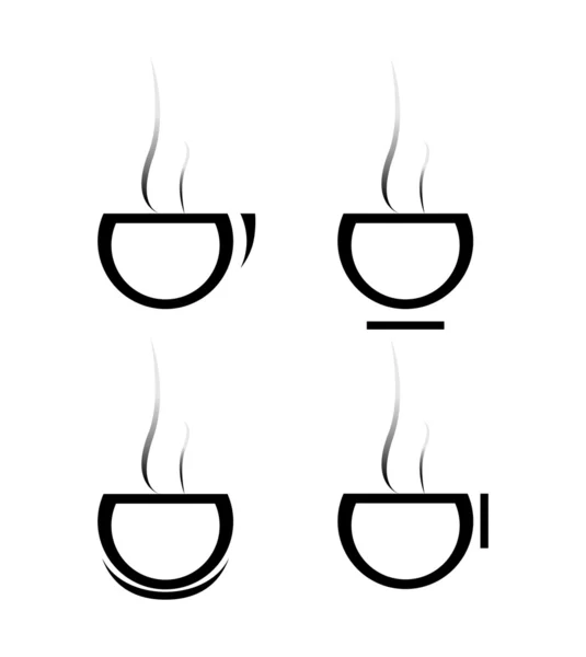 Набор иконок чашки кофе — стоковый вектор