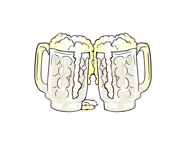 ビール ジョッキ — ストックベクタ