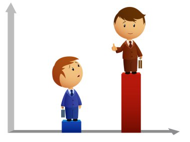 Two businessmens with graph clipart