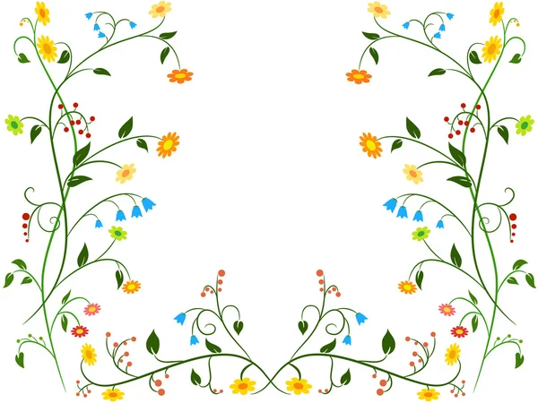 Květinové květinový ornament — Stockový vektor