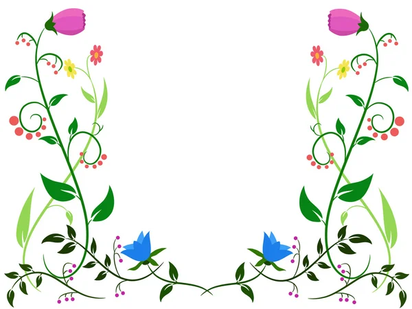 Blomma blad ornament — Stock vektor