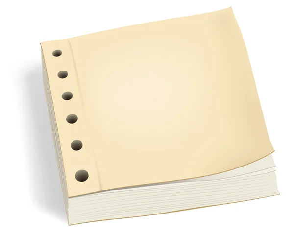 Paquete de papel con agujeros o libro mayor — Vector de stock