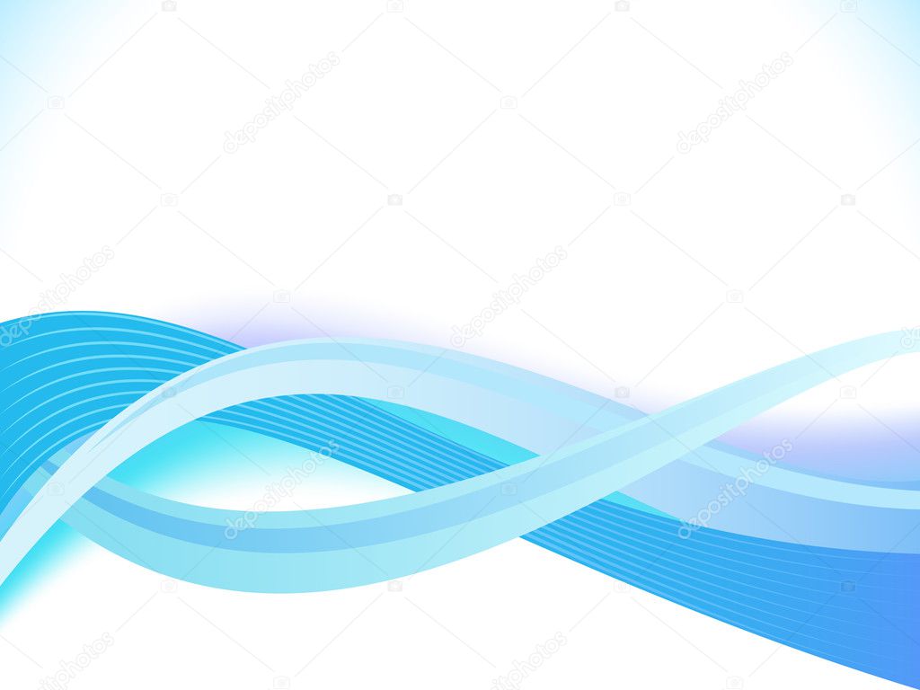 Blue striped abstract wave background