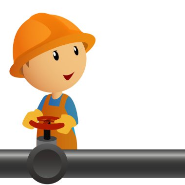 Pipeline with valves clipart