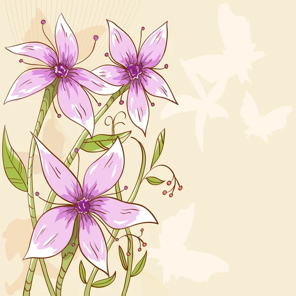 花の花の背景 — ストックベクタ