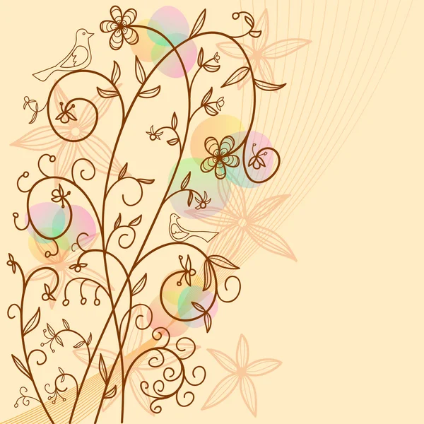 Eps10 fond bouclé floral — Image vectorielle