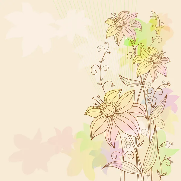 Eps10 fleurs florales fond — Image vectorielle