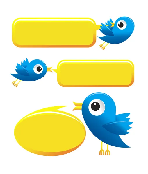 Twitter aves — Archivo Imágenes Vectoriales