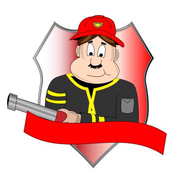 Badget of fire department clipart