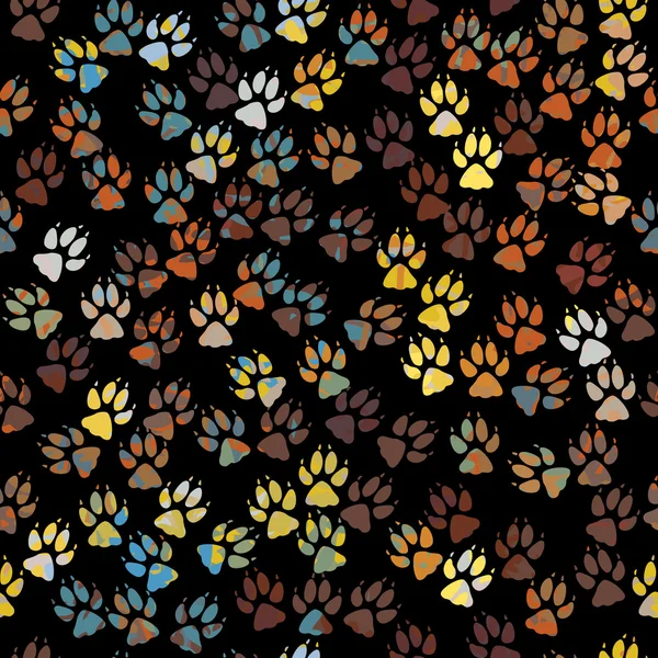 Paint paws tile — Stock Vector