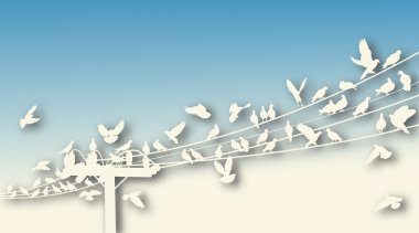 Bird roost cutout clipart