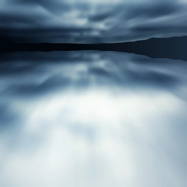 Blue blur lake — Stock Vector