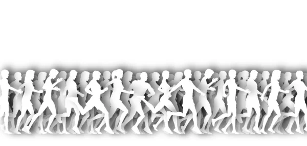 Masové běžci výřez — Stock fotografie