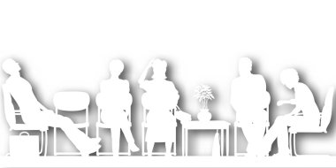 Waiting room cutout clipart