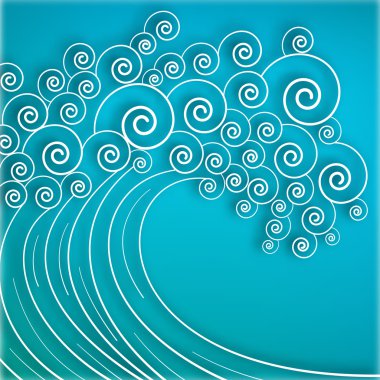 Wave abstract clipart