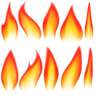 Flame elements clipart
