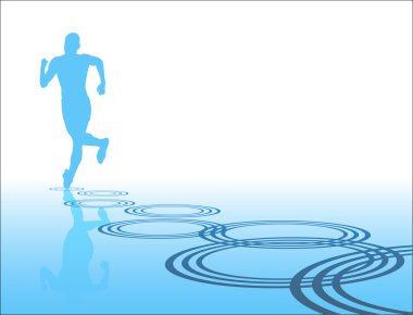 Lone runner clipart