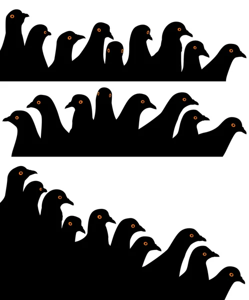 Têtes de pigeons — Image vectorielle