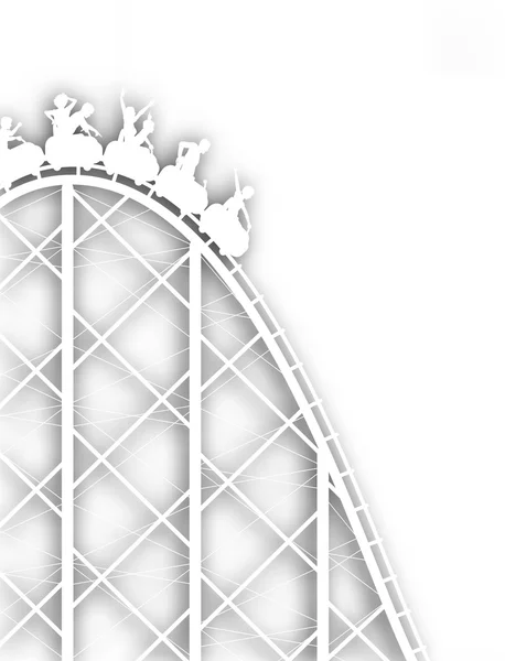 Rollercoaster výřez — Stockový vektor