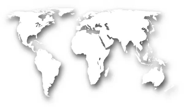 白色世界地图 — 图库矢量图片