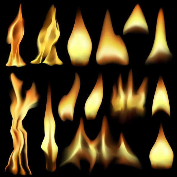 Fire elements — Stock Vector