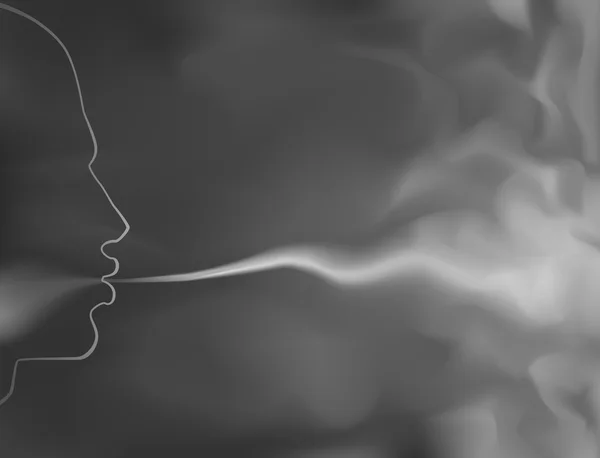 Sigara içen — Stok Vektör