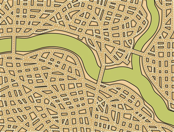 Boş sokak haritası — Stok Vektör